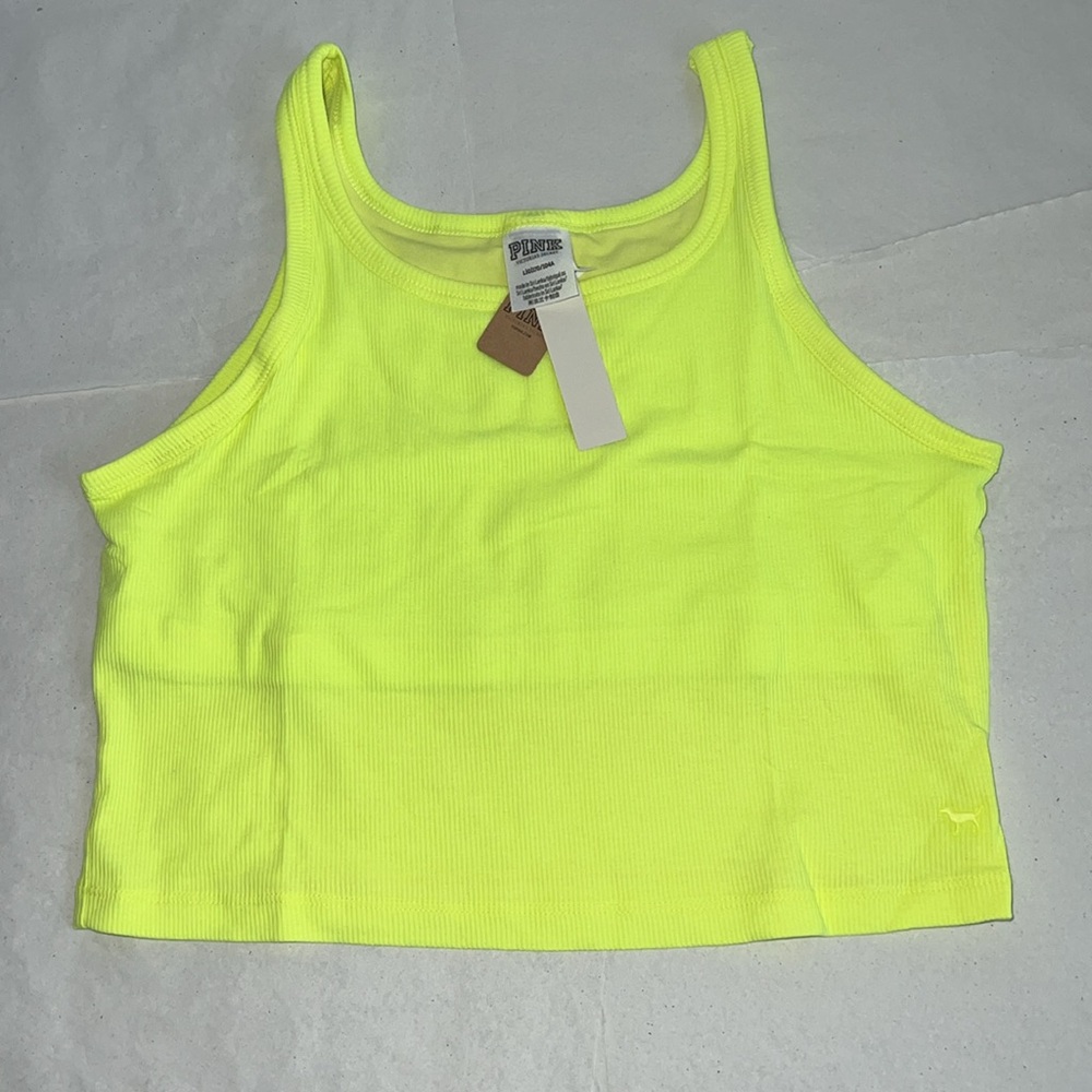 Victoria’s Secret PINK CROPPED RIB TANK TOP